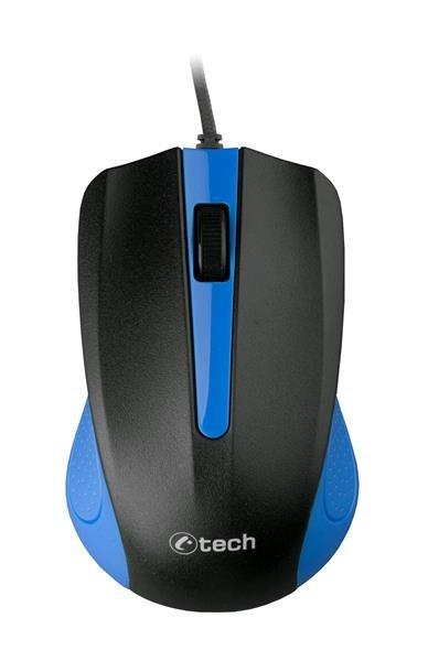Myš C-TECH WM-01,  modrá,  USB0