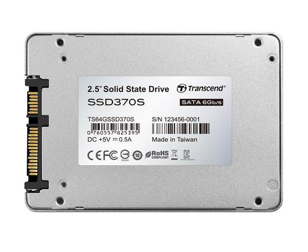TRANSCEND SSD 370S 64GB, SATA III 6Gb/s, MLC (Premium), hliníkové puzdro0
