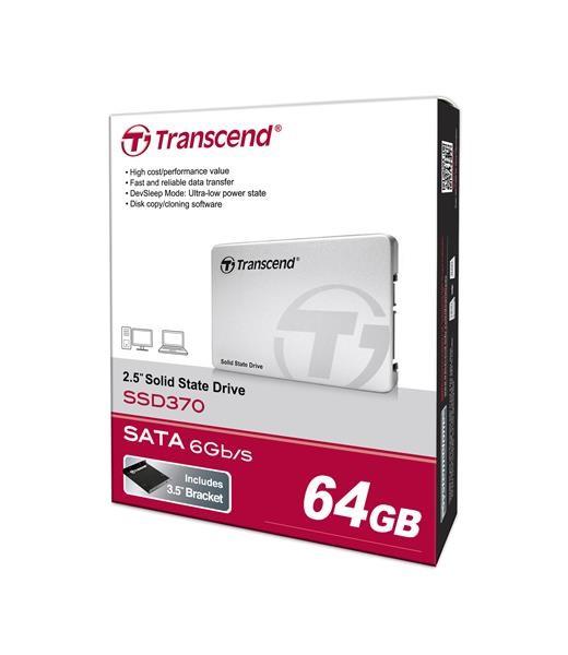 TRANSCEND SSD 370S 64GB, SATA III 6Gb/s, MLC (Premium), hliníkové puzdro7
