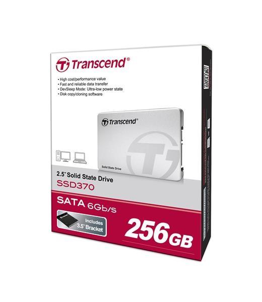 TRANSCEND SSD 370S 256GB,  SATA III 6Gb/ s,  MLC (Premium),  hliníkové puzdro7