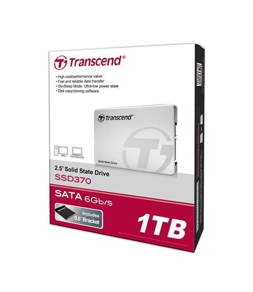 TRANSCEND SSD 370S 1TB,  SATA III 6Gb/ s,  MLC (Premium),  hliníkové puzdro7
