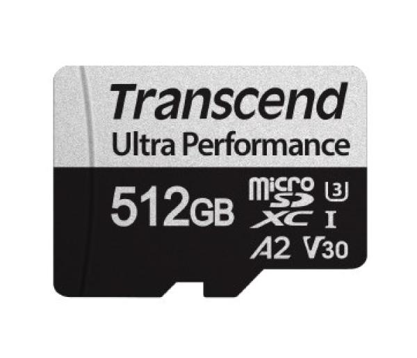 TRANSCEND MicroSDXC karta 512GB 340S,  UHS-I U3 A2 Ultra Performace 160/ 125 MB/ s