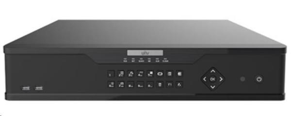 Uniview NVR, 32 kanálov, H.265, 4x HDD, 12Mpix (384Mbps/384Mbps), HDMI+VGA Full HD, ONVIF, 3x USB, audio