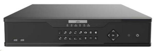 Uniview NVR, 32 kanálov, H.265, 8x HDD, 12Mpix (384Mbps/384Mbps), HDMI+VGA Full HD, (N+1), ONVIF, 3x USB, audio