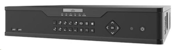 Uniview NVR,  32 kanálov,  H.265,  8x HDD,  12Mpix (384Mbps/ 384Mbps),  HDMI+VGA Full HD,  (N+1),  ONVIF,  3x USB,  audio1