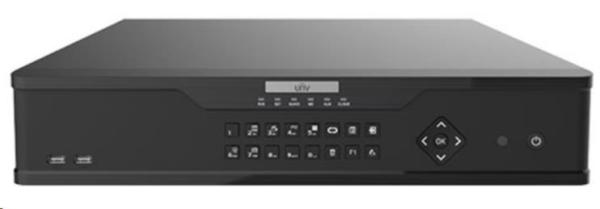 Uniview NVR,  64 kanálov,  H.265,  4x HDD,  12Mpix (384Mbps/ 384Mbps),  HDMI+VGA Full HD,  (N+1),  ONVIF,  3x USB,  audio
