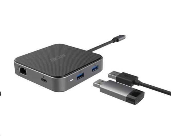 Kľúč ACER 7v1 typu C: 3 x USB3.0,  1 x HDMI,  1 x pd typu C,  1 x čítačka sd kariet,  1 x čítačka tf kariet2