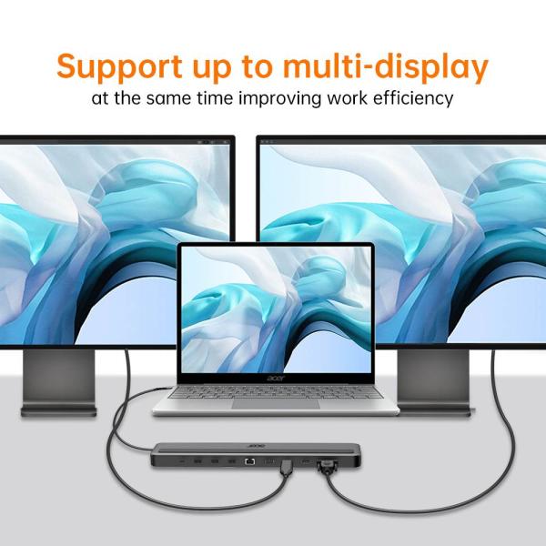 Kľúč ACER 7v1 typu C: 3 x USB3.0, 1 x HDMI, 1 x pd typu C, 1 x čítačka sd kariet, 1 x čítačka tf kariet5