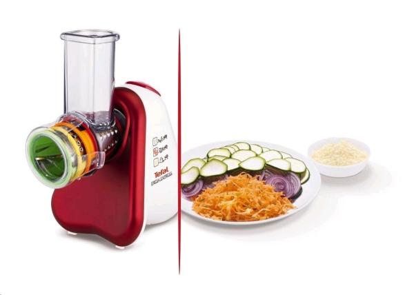 Tefal MB756G31 Fresh Express+ elektrické struhadlo, 200 W, plnící trubice, 5 strouhacích nástavců2