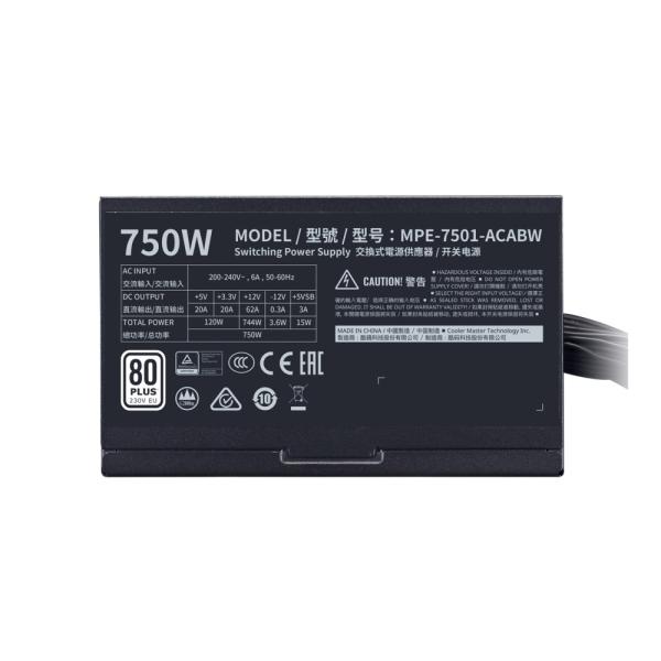 Cooler Master zdroj MWE White 750W V2,  120mm,  80+ Bronze4