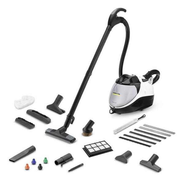 Karcher SV 7 parní vysavač,  2200 W,  HEPA filtr a vodní filtr,  regulace množství páry,  systém dvou nádrží1