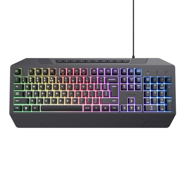 TRUST herní klávesnice GXT836 EVOCX,  membránová,  USB,  US1