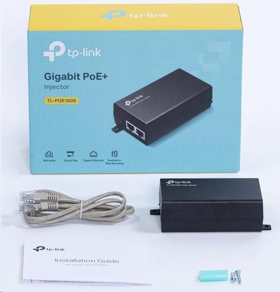 TP-Link POE160S PoE+ injektor (2xGbE,  802.3af/ at,  30W)3