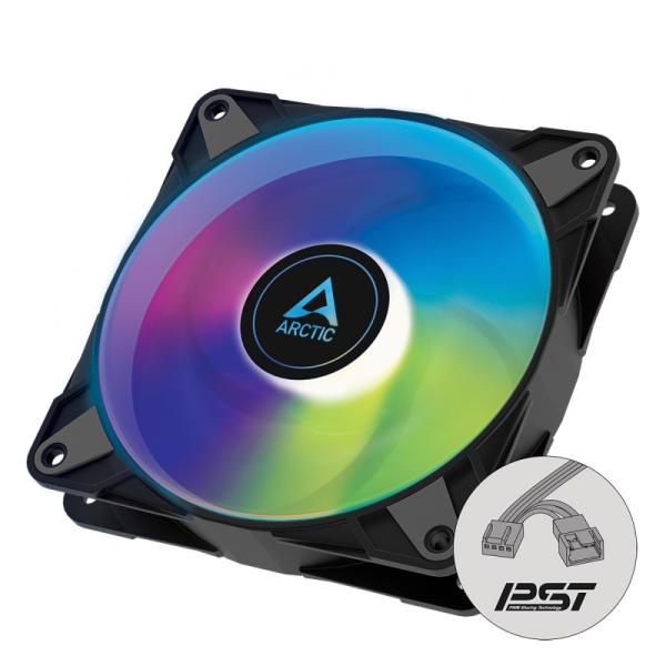 ARCTIC ventilátor P12 PWM PST A-RGB,  120mm,  4pin,  ARGB,  PWM,  černá