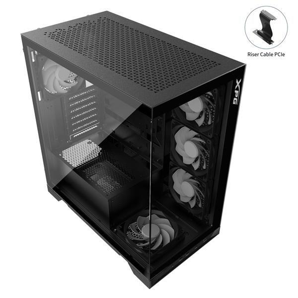 ADATA XPG case INVADER X Mid-Tower,  bez zdroje,  5x 120mm Fan,  Černá