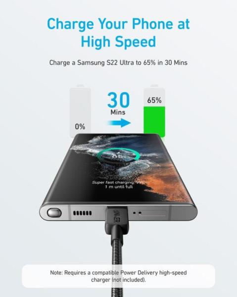 Anker 322 USB-C to USB-C Cable (60W 1, 8m)2