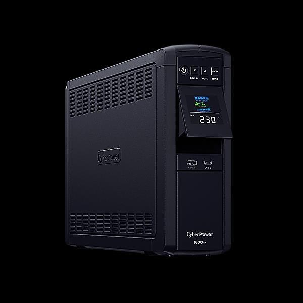 CyberPower PFC SineWave LCD GP UPS 1600VA/ 1000W,  Schuko zásuvky1