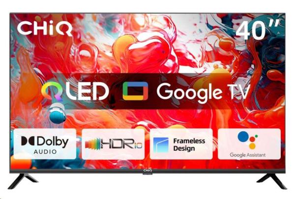 CHiQ L40QH7G TV 40", QLED, Full HD, Google TV, Frameless, Dolby Audio, dbx-tv, HDR 103