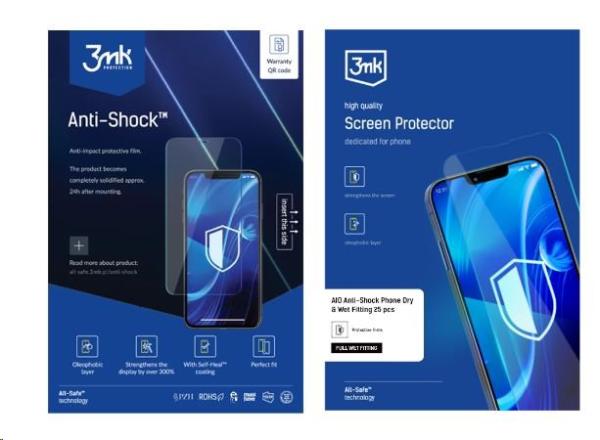 3mk All-Safe - AIO fólie Anti-shock Full Wet Fitting Phone,  25 ks