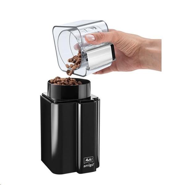 Melitta Amigo mlýnek na kávu,  čepele z nerezové oceli,  černý1