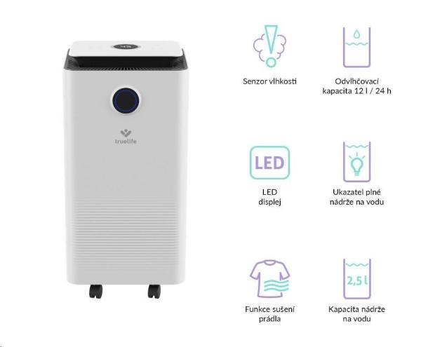 BAZAR - TrueLife AIR Dehumidifier DH5 Touch - odvlhčovač vzduchu - Poškozený obal (Komplet)1