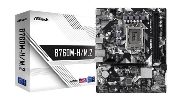 ASRock MB Sc LGA1700 B760M-H/ M.2,  Intel B760,  2xDDR5,  1xDP,  1xHDMI,  mATX