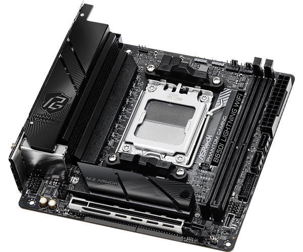 ASRock MB Sc AM5 B650I LIGHTNING WIFI,  AMD B650,  2xDDR5,  1xHDMI,  Mini-ITX2