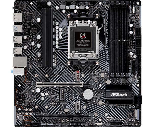 ASRock MB Sc AM5 B650M PG LIGHTNING,  AMD B650,  4xDDR5,  1xDP,  1xHDMI,  mATX1