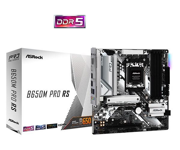 ASRock MB Sc AM5 B650M PRO RS,  AMD B650,  4xDDR5,  1xDP,  1xHDMI,  mATX