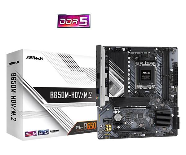 ASRock MB Sc AM5 B650M-HDV/ M.2,  AMD B650,  2xDDR5,  1xDP,  1xHDMI,  mATX