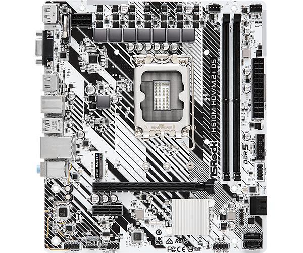 ASRock MB Sc LGA1700 H610M-HDV/ M.2+ D5,  Intel H610,  2xDDR5,  1xDP,  1xHDMI,  1xVGA,  mATX1