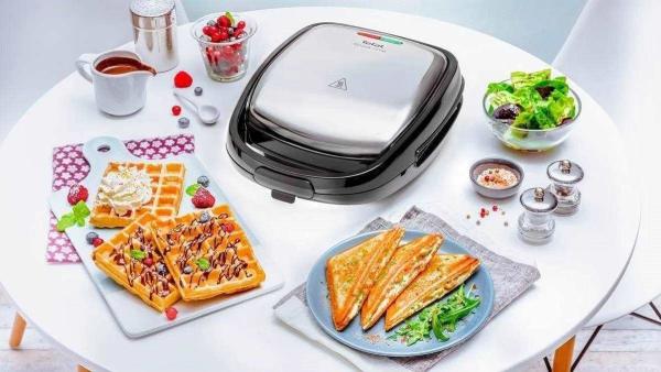 Tefal Snack Time SW341D12 toustovač, 2v1, 700 W, vyměnitelné plotny, bezpečnostní západka4