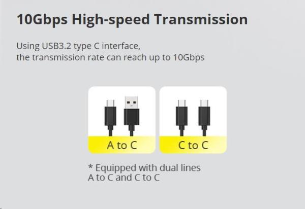 HIKSEMI externí box MDS1, M.2 SATA NVMe Enclosure, Až 2280, černá3
