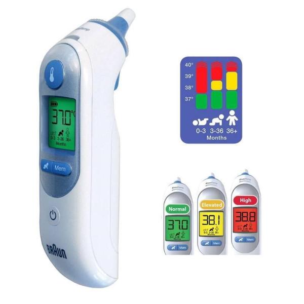 Braun IRT 6520 ThermoScan 7 bezdotykový teploměr, digitální, ušní, paměť na 9 měření2