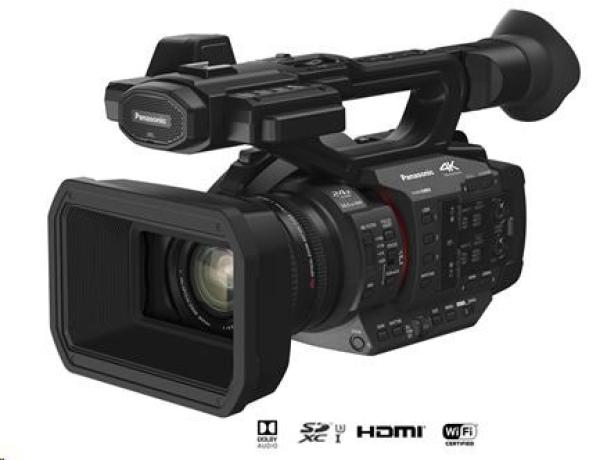 Panasonic HC-X2E (4K kamera,  4K/ 10-bit,  1",  20x zoom,  24.5mm,  OIS,  V-Log Man.Ring,  SDI,  Ethernet,  EVF)