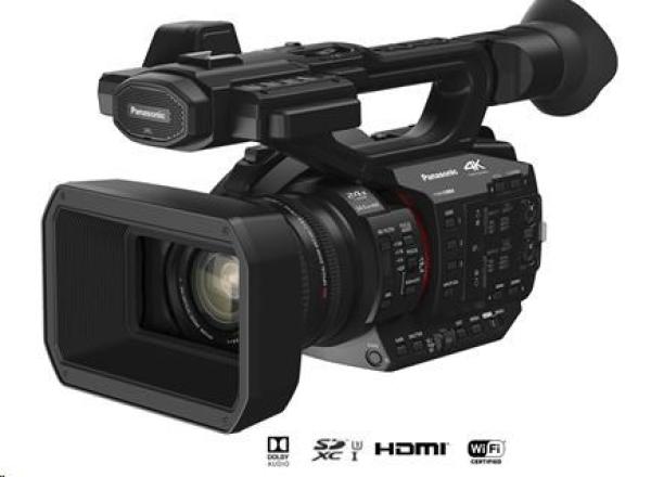 Panasonic HC-X20E (4K kamera,4K/10-bit, 1", 20x zoom, 24.5mm, OIS,  Man.Ring, XLR, ND, IR, EVF)