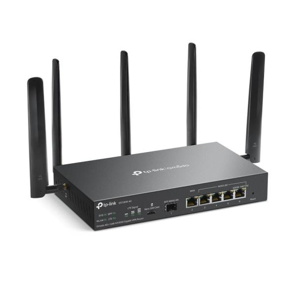 TP-Link ER706W-4G OMADA VPN 4G+Cat6 router (AX3000, 1xSFP WAN/ LAN, 1xGbEWAN, 4xGbELAN/ WAN, 1xnanoSIM)1