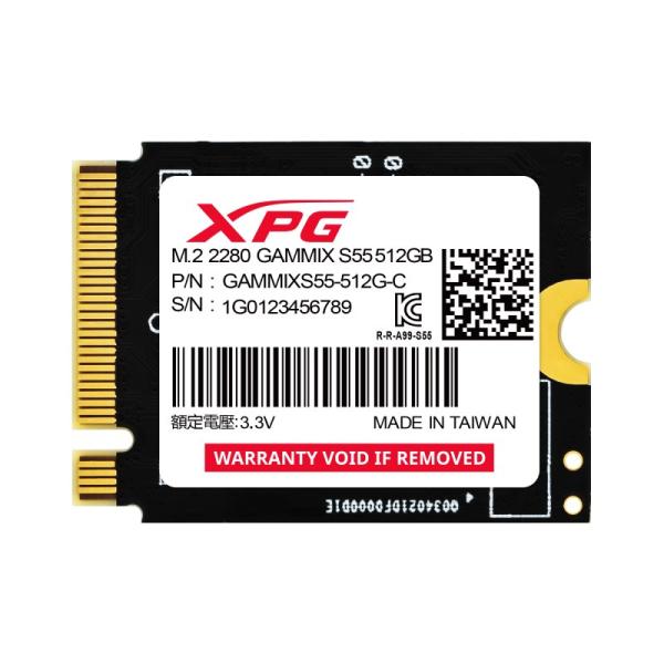 ADATA SSD 512GB XPG GAMMIX S55,  PCIe Gen4x4,  M.2 2230,  (R:5000/  W:3000MB/ s)