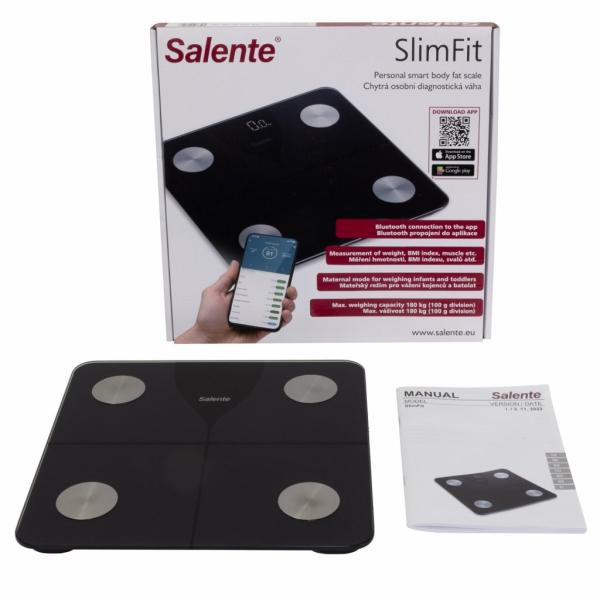 EVOLVEO Salente SlimFit,  osobní diagnostická fitness váha,  Bluetooth,  černá4