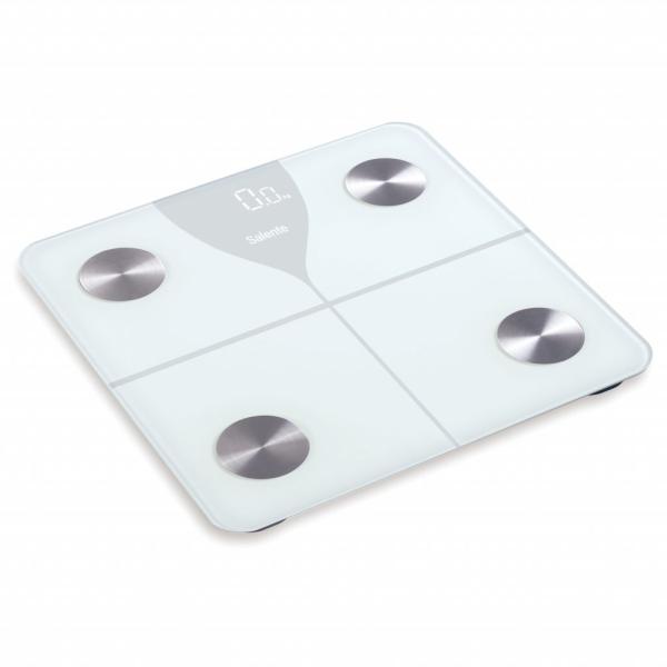 Salente SlimFit, osobná diagnostická fitness váha, Bluetooth, biela0