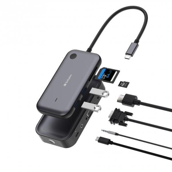 VERBATIM Display Adapter Share My Screen 1080P,  USB-C hub1