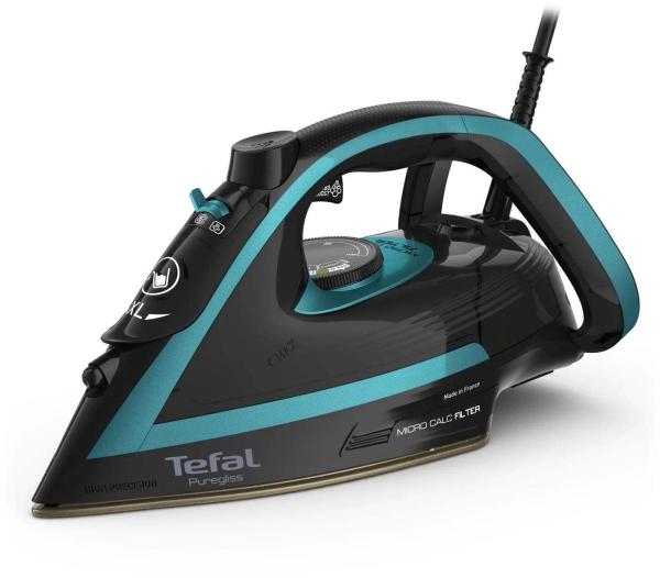 Tefal Puregliss FV8066E0 napařovací žehlička, 3000 W, anti-drip, rychlé nahřátí, tyrkysová / černá