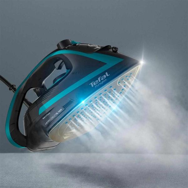 Tefal Puregliss FV8066E0 napařovací žehlička,  3000 W,  anti-drip,  rychlé nahřátí,  tyrkysová /  černá6