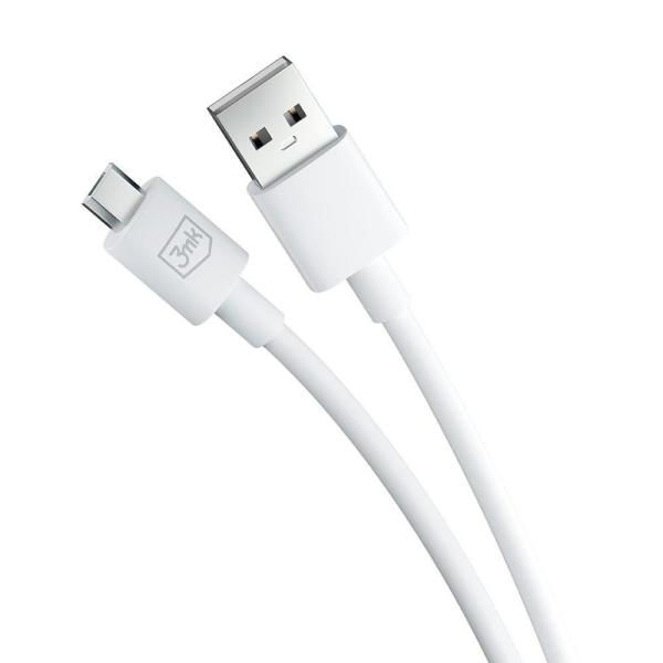 3mk datový kabel - Hyper Cable A to Micro 1.2m 5V 2, 4A,  bílá2