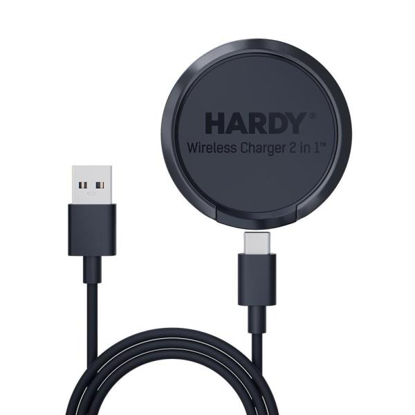 3mk bezdrátová nabíječka - Hardy Wireless Charger 2in1 s funkcí stojánku, 15w, černá2