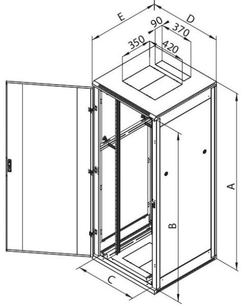 TRITON 19" stojanový rozvaděč 42U/ 600x600,  černý8
