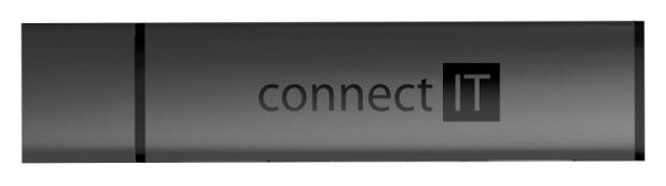 CONNECT IT Hub Compact 4v1,  2xUSB 3.0,  1xSD,  1xMicroSD,  externí,  černá1