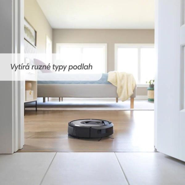 iRobot Roomba i8+ Combo (i8578) robotický vysavač s mopem,  mobilní aplikace,  navigace iAdapt 3.0,  automatické vysypávání4