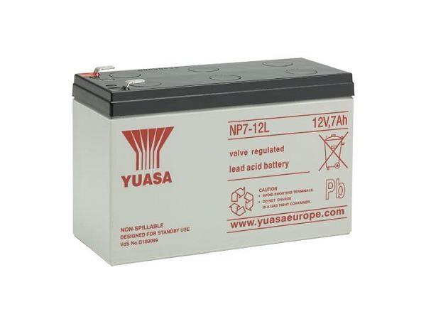 Baterie - YUASA NP7-12L (12V/ 7Ah - Faston F2 250),  životnost 5let