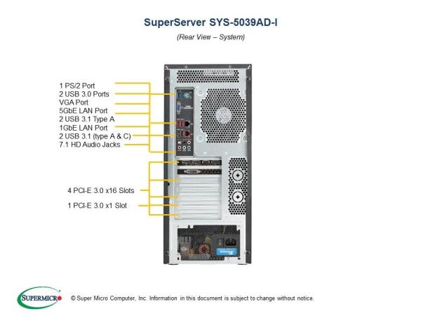 SUPERMICRO SuperWorkstation SYS-5039AD-I2